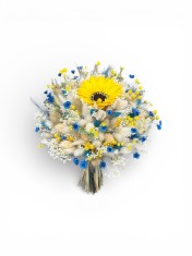 Buchet cu floarea soarelui , personalizabil, ideal pentru nunta traditionala sau cadou