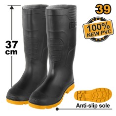 Cizme cauciuc negre 43, pentru protectie impotriva apei si murdariei - Ingco SSH092LYB.43
