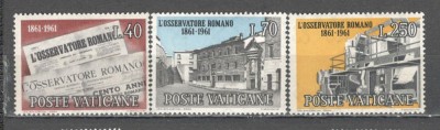 Vatican.1961 100 ani ziarul &amp;quot;L&amp;#039;Osservatore Romano&amp;quot; SV.427 foto
