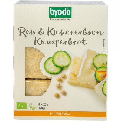 Paine Bio Crocanta cu Orez si Naut Fara Gluten Byodo 120gr foto