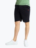 Pantaloni scurti barbati din bumbac cu imprimeu cu logo bleumarin inchis, 2XL
