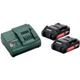 Metabo 685161000 - Set 2 acumulatori si incarcator Li-Ion 18 V 2 Ah