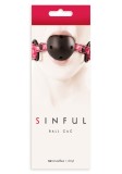Calus BDSM Roz Debra SINFUL BALL GAG, Vinyl, ABS, Diametru 4.5cm - Jucarie Sexuala Gag Spider