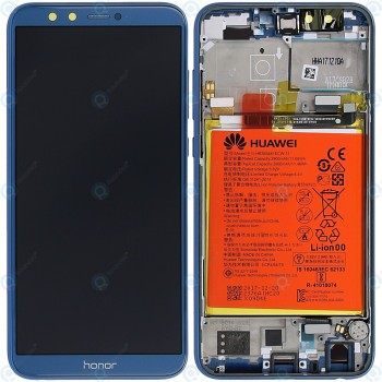 Huawei Honor 9 Lite (LLD-L31) Capac frontal modul display + LCD + digitizer + baterie albastru 02351SNQ