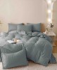 Lenjerie Pat Dublu Jacquard Finet Jojo Home, 6 Piese, Gri Deschis, 230x250cm, 200x230cm, 55x80cm, 70x70cm