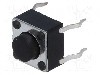 Microintrerupator, 6x6mm, OFF-(ON), SPST-NO, SCHURTER - 1301.9302