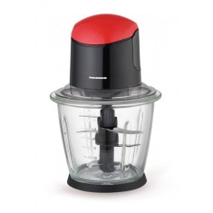 Tocator legume Heinner, 500 W, bol sticla, 1.5 l, sistem anti-alunecare, Rosu/Negru foto