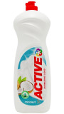 Detergent de vase lichid Active, 1 litru, cocos