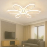 Lustra Led Design Floral, Telecomanda, 120W, Lumina Reglabila 2800&ndash;6500K