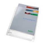 Cumpara ieftin File de protectie Leitz Jumbo, A4, cu burduf de 20 mm, 170 microni, orange peel, 10 buc/set