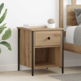 VidaXL Dulap de noapte stejar artizanal 40 x 42 x 50 cm Lemn compozit