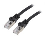 Patch Cord S/FTP Cat6a Cupru Negru 5m LSZH Cablexpert, Gembird