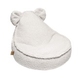 Fotoliu puf pentru copii MeowBaby Bearly, OEKO-TEX, crem, 58x50x67cm