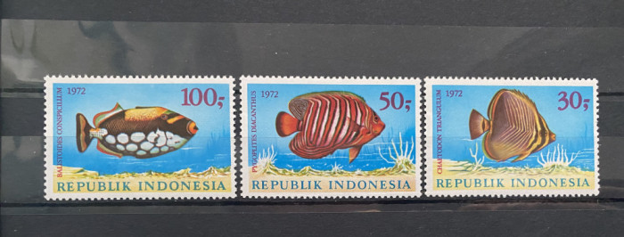 PC129 - Indonezia 1972 Fauna/ Pesti, serie MH, 3v