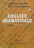 Cumpara ieftin Analize gramaticale - 1985 - Nicolae Anghelescu Temelie (U52)