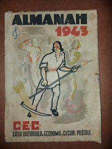 CEC Almanah 1943 Casa Nationala de economii si cecuri postale Bucuresti foto