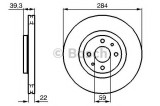 Disc frana ALFA ROMEO 146 (930) (1994 - 2001) BOSCH 0 986 478 786