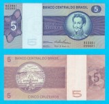 Brazilia (p#192) 5 Cruzeiros 1970 UNC &#039;Dom Pedro I&#039; serie: B03961 055621