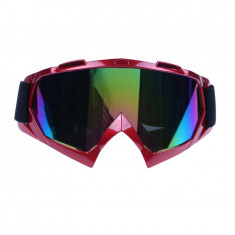 Ochelari unisex ski, snowboard, rama rosie - lentila multicolora, O1RM