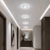 Spot LED ORBITA Model 3, 5W, Rotund, Lumina Rece 6000K + RGB, Incastrat, Alb