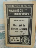 Cinci ani de miscare literara 1902-1906 - Sestil Puscariu - Editura Minerva Bucuresti - dedicatie Popescu 1922