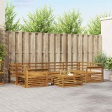 vidaXL Set mobilier gradina exterior lemn acacia natural 7 piese masuta canapele modulare terasa