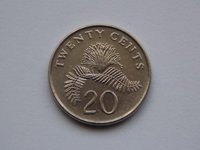 20 CENTS 1996 SINGAPORE(downwards ribbon) foto
