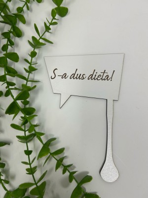 Props cu textul,,S-a dus dieta! din MDF foto