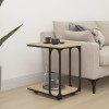 VidaXL Masă laterală cu roți stejar sonoma 50x35x55,5cm lemn prelucrat 825808