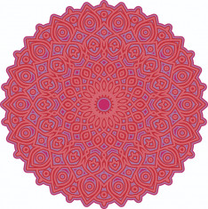 Sticker decorativ, Mandala, Rosu, 60 cm, 7167ST foto