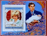 Colita comemorativa Guineea‑Bissau &ndash; Lady Diana &amp; Prințul William, 1982 &ndash;A45