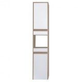 Leziter Dulap baie Luna, lateral, cu design de perete/podea, stejar Sonoma-alb, universal Mobalis Homvera