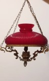 Elegant lampadar tip opalina din alama masiva ,piesa deosebita