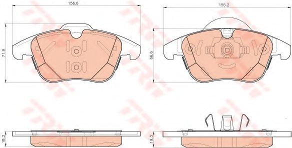 Set placute frana,frana disc LAND ROVER RANGE ROVER EVOQUE Cabriolet (LV) (2016 - 2016) TRW GDB1925