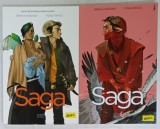 SAGA de BRIAN K. VAUGHAN si FIONA STAPLES , VOLUMELE I - II , BENZI DESENATE CU TEXT IN LIMBA ROMANA , 2019