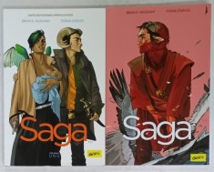 SAGA de BRIAN K. VAUGHAN si FIONA STAPLES , VOLUMELE I - II , BENZI DESENATE CU TEXT IN LIMBA ROMANA , 2019