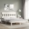 Gossi cadru de pat cu tablie, alb, 160x200 cm, lemn masiv
