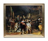Cumpara ieftin Tablou LA COMANDA calitate muzeala pictat manual inramat, Rondul de noapte 135x115cm ulei pe panza reproducere magistrala Rembrandt van Rijn, pictor S