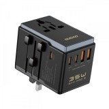 Incarcator Retea Dudao Travel A35Pro, 35W, 3A, 2 x USB-A - 3 x USB-C, Negru