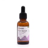 Serum tratament organic pentru par cu ulei de ricin si ulei de argan si ulei de lavanda - fortifiere si hidratare
