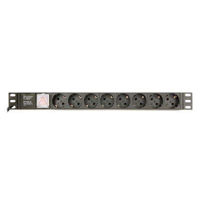 Prelungitor PDU rack Gembird, 3680 W, 3 m, 8 prize foto