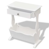 Suport pentru reviste Melrose, alb