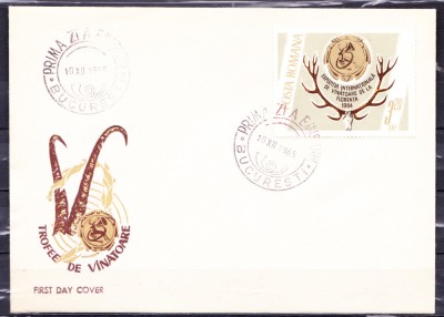 TSV$ - FDC 1965 LP 618 TROFEE DE VANATOARE foto