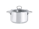 Oala cu capac din sticla Kulinaria Metalac, inox, 20cm, 3.8l