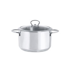 Oala cu capac din sticla Kulinaria Metalac, inox, 20cm, 3.8l