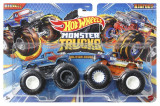 Cumpara ieftin Hot Wheels Monster Truck Set 2 Masini Scara 1 La 64 Bigbite Si Bigfoot, Mattel