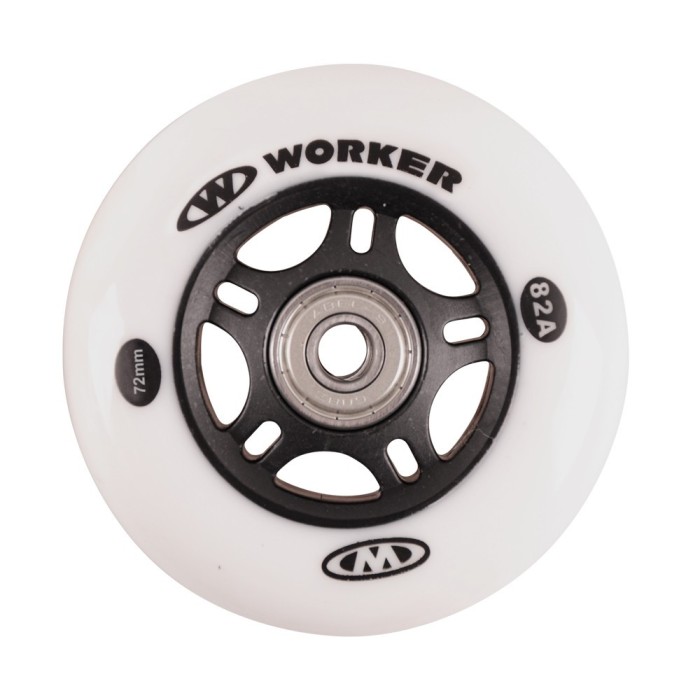 Roti WORKER 72 mm si rulmenti ABEC-7 Chrome - set 4 buc.,