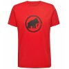 Tricou Barbati Mammut Core T-Shirt Classic Red, Bumbac Organic, Regular Fit, Marimea M