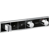 Cumpara ieftin Mixer termostatat cu 2 functii si suport dus, Hansgrohe, RainSelect, Negru/crom