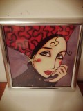 Madmoiselle Linda Blue Art print Franta reproducere Corinne Reignier